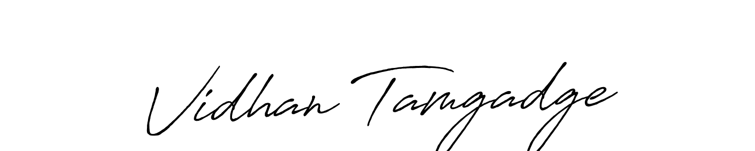 Antro_Vectra_Bolder is a professional signature style that is perfect for those who want to add a touch of class to their signature. It is also a great choice for those who want to make their signature more unique. Get Vidhan Tamgadge name to fancy signature for free. Vidhan Tamgadge signature style 7 images and pictures png