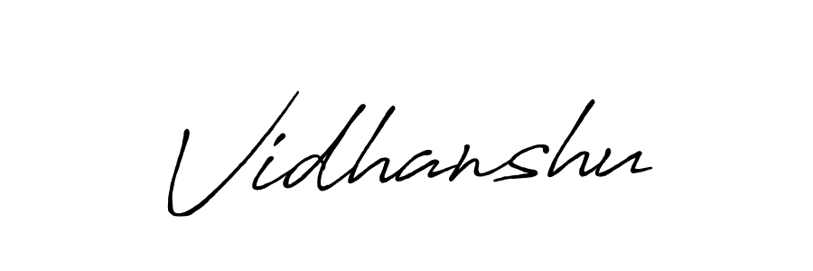 Make a beautiful signature design for name Vidhanshu. Use this online signature maker to create a handwritten signature for free. Vidhanshu signature style 7 images and pictures png