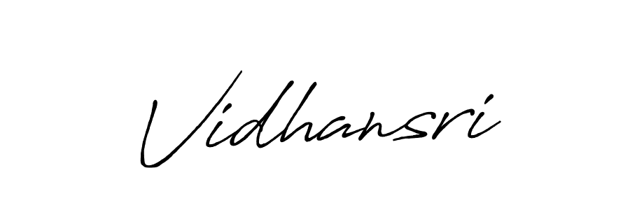 Vidhansri stylish signature style. Best Handwritten Sign (Antro_Vectra_Bolder) for my name. Handwritten Signature Collection Ideas for my name Vidhansri. Vidhansri signature style 7 images and pictures png