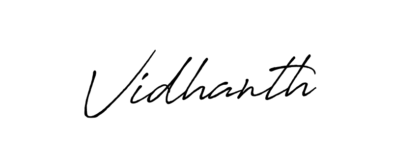 Design your own signature with our free online signature maker. With this signature software, you can create a handwritten (Antro_Vectra_Bolder) signature for name Vidhanth. Vidhanth signature style 7 images and pictures png