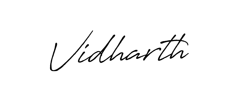Also we have Vidharth name is the best signature style. Create professional handwritten signature collection using Antro_Vectra_Bolder autograph style. Vidharth signature style 7 images and pictures png
