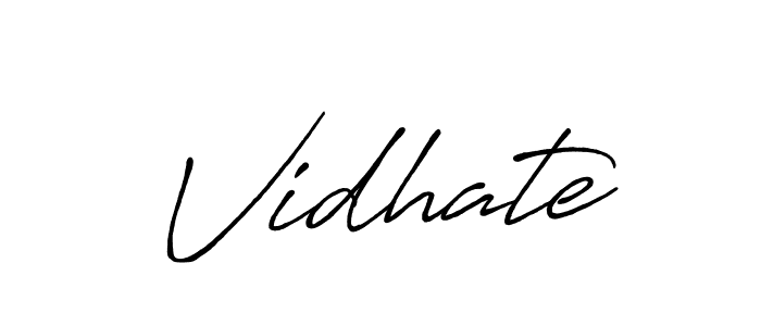Design your own signature with our free online signature maker. With this signature software, you can create a handwritten (Antro_Vectra_Bolder) signature for name Vidhate. Vidhate signature style 7 images and pictures png
