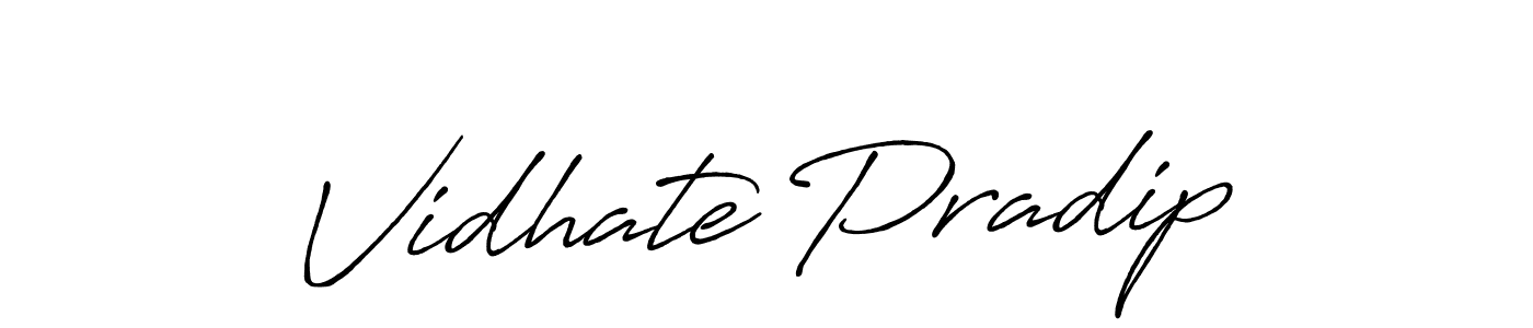 Design your own signature with our free online signature maker. With this signature software, you can create a handwritten (Antro_Vectra_Bolder) signature for name Vidhate Pradip. Vidhate Pradip signature style 7 images and pictures png