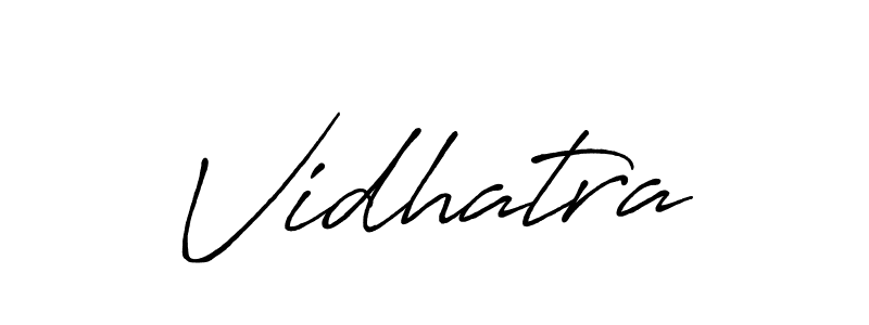 Make a beautiful signature design for name Vidhatra. With this signature (Antro_Vectra_Bolder) style, you can create a handwritten signature for free. Vidhatra signature style 7 images and pictures png