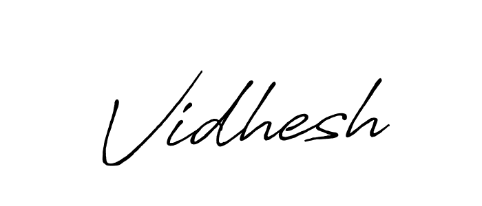 Create a beautiful signature design for name Vidhesh. With this signature (Antro_Vectra_Bolder) fonts, you can make a handwritten signature for free. Vidhesh signature style 7 images and pictures png