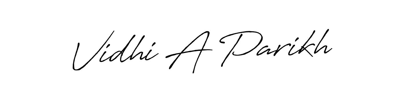 Similarly Antro_Vectra_Bolder is the best handwritten signature design. Signature creator online .You can use it as an online autograph creator for name Vidhi A Parikh. Vidhi A Parikh signature style 7 images and pictures png