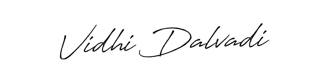 Create a beautiful signature design for name Vidhi Dalvadi. With this signature (Antro_Vectra_Bolder) fonts, you can make a handwritten signature for free. Vidhi Dalvadi signature style 7 images and pictures png