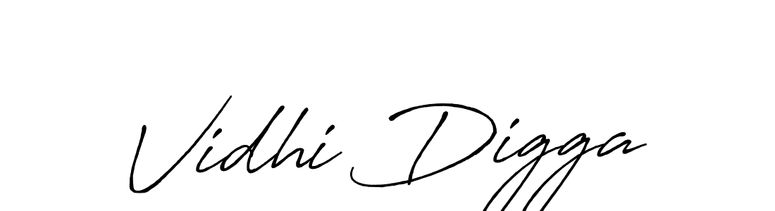 Vidhi Digga stylish signature style. Best Handwritten Sign (Antro_Vectra_Bolder) for my name. Handwritten Signature Collection Ideas for my name Vidhi Digga. Vidhi Digga signature style 7 images and pictures png