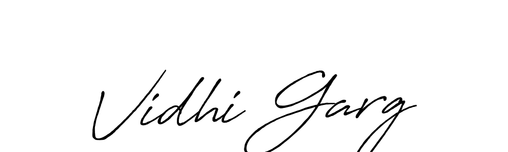 Vidhi Garg stylish signature style. Best Handwritten Sign (Antro_Vectra_Bolder) for my name. Handwritten Signature Collection Ideas for my name Vidhi Garg. Vidhi Garg signature style 7 images and pictures png