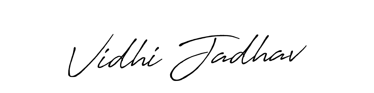 Also You can easily find your signature by using the search form. We will create Vidhi Jadhav name handwritten signature images for you free of cost using Antro_Vectra_Bolder sign style. Vidhi Jadhav signature style 7 images and pictures png