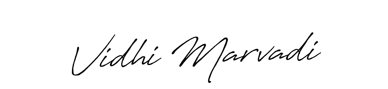 Vidhi Marvadi stylish signature style. Best Handwritten Sign (Antro_Vectra_Bolder) for my name. Handwritten Signature Collection Ideas for my name Vidhi Marvadi. Vidhi Marvadi signature style 7 images and pictures png