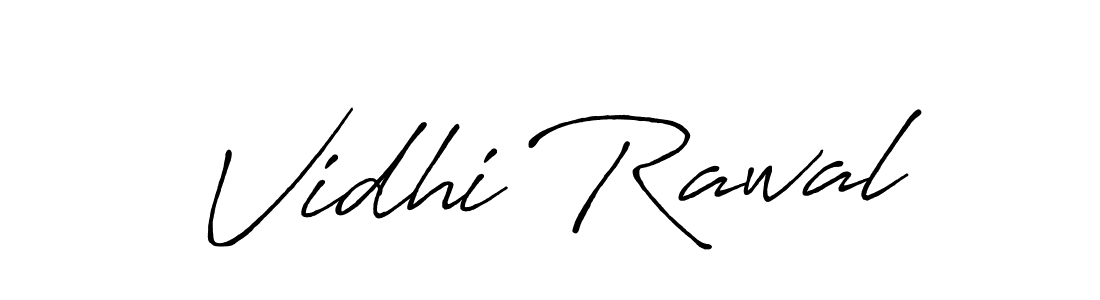 Also we have Vidhi Rawal name is the best signature style. Create professional handwritten signature collection using Antro_Vectra_Bolder autograph style. Vidhi Rawal signature style 7 images and pictures png