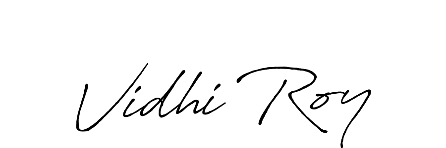 Vidhi Roy stylish signature style. Best Handwritten Sign (Antro_Vectra_Bolder) for my name. Handwritten Signature Collection Ideas for my name Vidhi Roy. Vidhi Roy signature style 7 images and pictures png