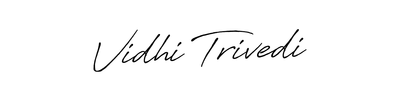 Use a signature maker to create a handwritten signature online. With this signature software, you can design (Antro_Vectra_Bolder) your own signature for name Vidhi Trivedi. Vidhi Trivedi signature style 7 images and pictures png