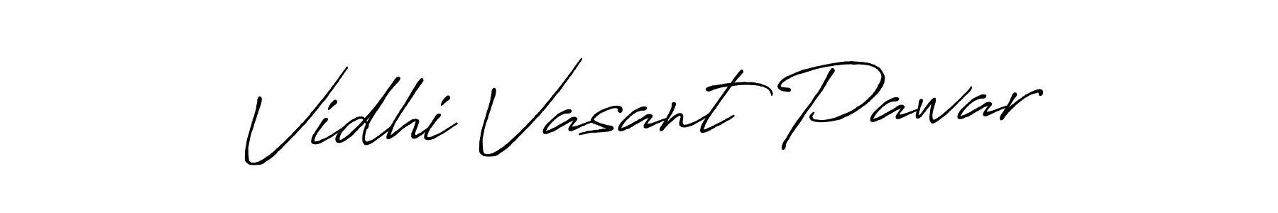 Vidhi Vasant Pawar stylish signature style. Best Handwritten Sign (Antro_Vectra_Bolder) for my name. Handwritten Signature Collection Ideas for my name Vidhi Vasant Pawar. Vidhi Vasant Pawar signature style 7 images and pictures png