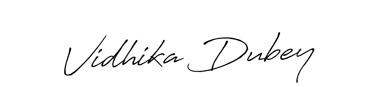 Antro_Vectra_Bolder is a professional signature style that is perfect for those who want to add a touch of class to their signature. It is also a great choice for those who want to make their signature more unique. Get Vidhika Dubey name to fancy signature for free. Vidhika Dubey signature style 7 images and pictures png