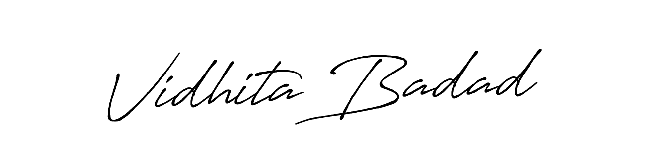 if you are searching for the best signature style for your name Vidhita Badad. so please give up your signature search. here we have designed multiple signature styles  using Antro_Vectra_Bolder. Vidhita Badad signature style 7 images and pictures png