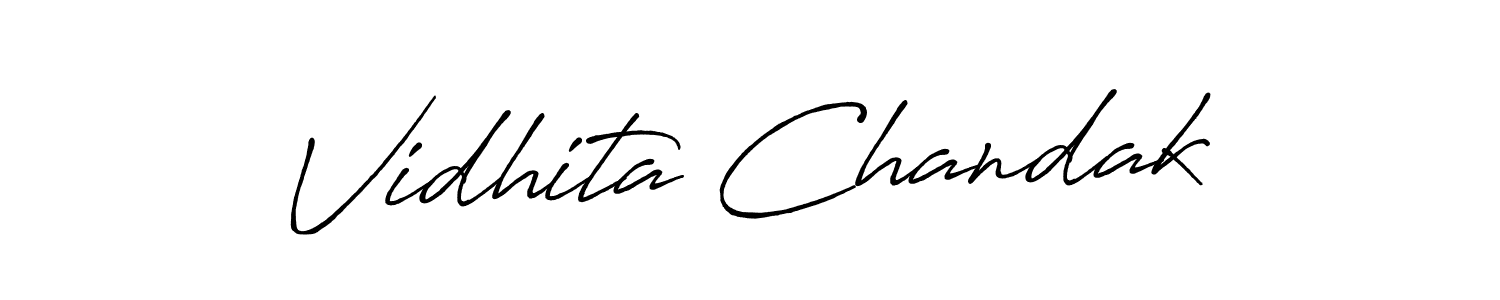 How to Draw Vidhita Chandak signature style? Antro_Vectra_Bolder is a latest design signature styles for name Vidhita Chandak. Vidhita Chandak signature style 7 images and pictures png