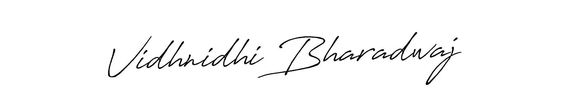 How to make Vidhnidhi Bharadwaj name signature. Use Antro_Vectra_Bolder style for creating short signs online. This is the latest handwritten sign. Vidhnidhi Bharadwaj signature style 7 images and pictures png