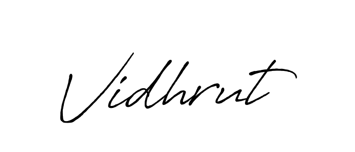 Antro_Vectra_Bolder is a professional signature style that is perfect for those who want to add a touch of class to their signature. It is also a great choice for those who want to make their signature more unique. Get Vidhrut name to fancy signature for free. Vidhrut signature style 7 images and pictures png