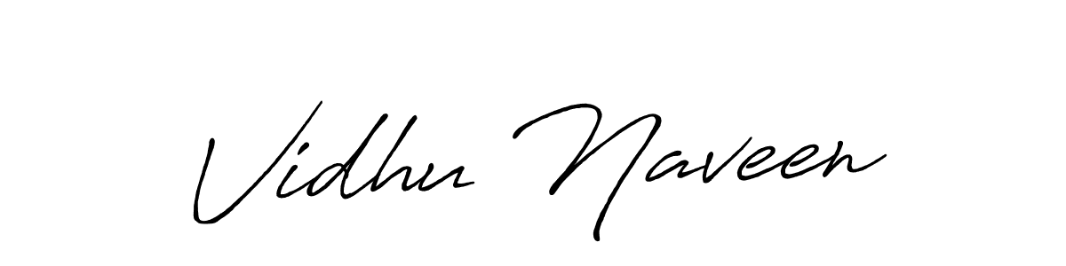 Antro_Vectra_Bolder is a professional signature style that is perfect for those who want to add a touch of class to their signature. It is also a great choice for those who want to make their signature more unique. Get Vidhu Naveen name to fancy signature for free. Vidhu Naveen signature style 7 images and pictures png