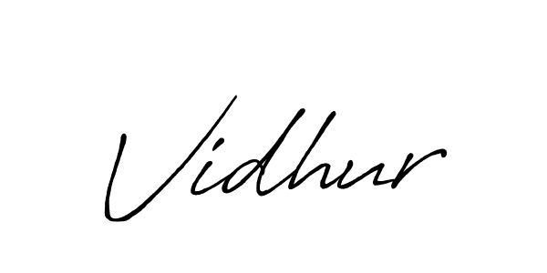 How to make Vidhur signature? Antro_Vectra_Bolder is a professional autograph style. Create handwritten signature for Vidhur name. Vidhur signature style 7 images and pictures png