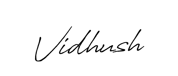 if you are searching for the best signature style for your name Vidhush. so please give up your signature search. here we have designed multiple signature styles  using Antro_Vectra_Bolder. Vidhush signature style 7 images and pictures png