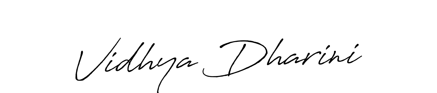 Vidhya Dharini stylish signature style. Best Handwritten Sign (Antro_Vectra_Bolder) for my name. Handwritten Signature Collection Ideas for my name Vidhya Dharini. Vidhya Dharini signature style 7 images and pictures png