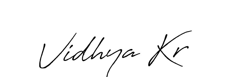 Also we have Vidhya Kr name is the best signature style. Create professional handwritten signature collection using Antro_Vectra_Bolder autograph style. Vidhya Kr signature style 7 images and pictures png