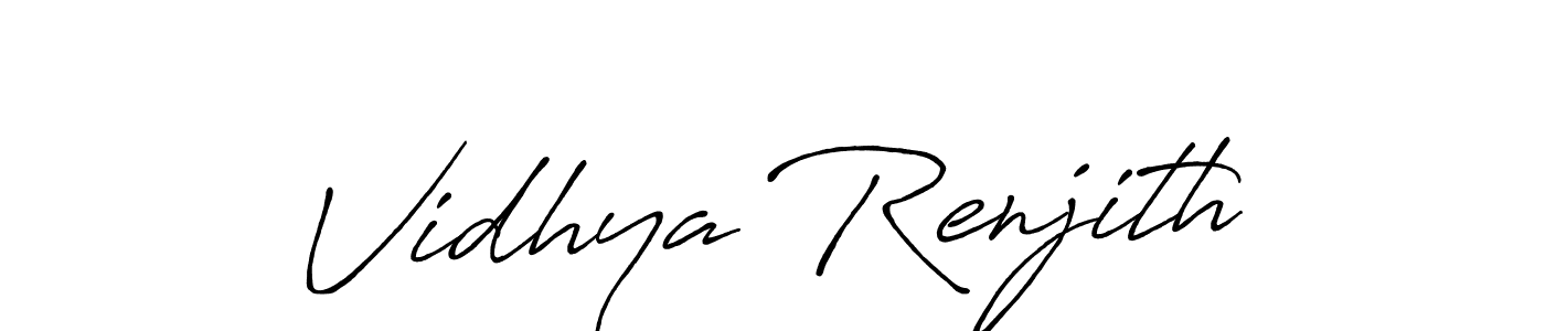 The best way (Antro_Vectra_Bolder) to make a short signature is to pick only two or three words in your name. The name Vidhya Renjith include a total of six letters. For converting this name. Vidhya Renjith signature style 7 images and pictures png