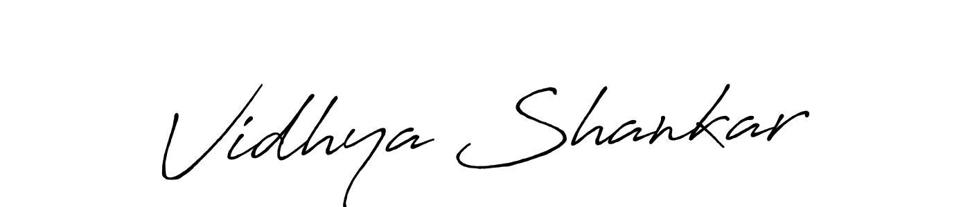 Use a signature maker to create a handwritten signature online. With this signature software, you can design (Antro_Vectra_Bolder) your own signature for name Vidhya Shankar. Vidhya Shankar signature style 7 images and pictures png