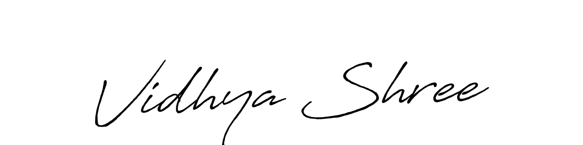 It looks lik you need a new signature style for name Vidhya Shree. Design unique handwritten (Antro_Vectra_Bolder) signature with our free signature maker in just a few clicks. Vidhya Shree signature style 7 images and pictures png