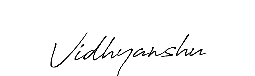 Also we have Vidhyanshu name is the best signature style. Create professional handwritten signature collection using Antro_Vectra_Bolder autograph style. Vidhyanshu signature style 7 images and pictures png