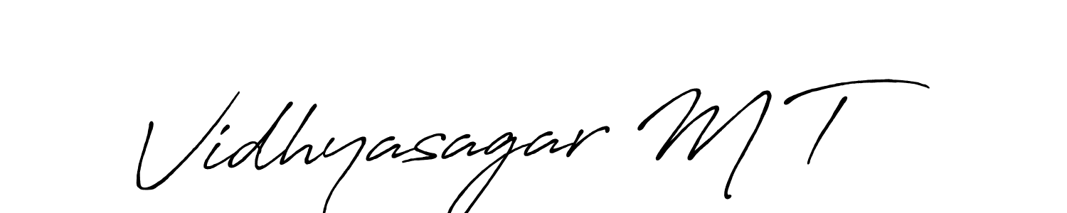 Similarly Antro_Vectra_Bolder is the best handwritten signature design. Signature creator online .You can use it as an online autograph creator for name Vidhyasagar M T. Vidhyasagar M T signature style 7 images and pictures png