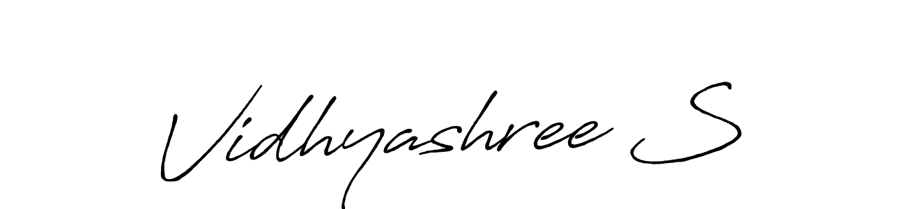 Make a short Vidhyashree S signature style. Manage your documents anywhere anytime using Antro_Vectra_Bolder. Create and add eSignatures, submit forms, share and send files easily. Vidhyashree S signature style 7 images and pictures png