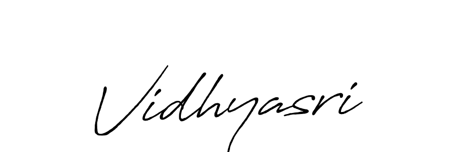 Create a beautiful signature design for name Vidhyasri. With this signature (Antro_Vectra_Bolder) fonts, you can make a handwritten signature for free. Vidhyasri signature style 7 images and pictures png