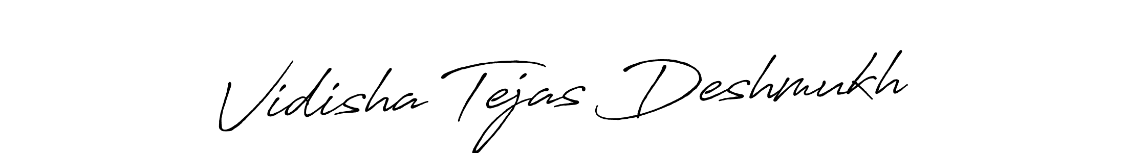 Vidisha Tejas Deshmukh stylish signature style. Best Handwritten Sign (Antro_Vectra_Bolder) for my name. Handwritten Signature Collection Ideas for my name Vidisha Tejas Deshmukh. Vidisha Tejas Deshmukh signature style 7 images and pictures png