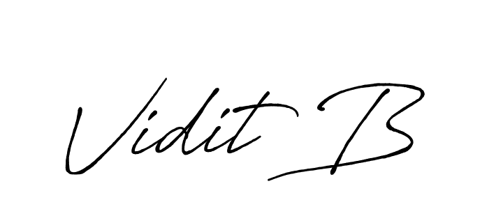 Make a beautiful signature design for name Vidit B. With this signature (Antro_Vectra_Bolder) style, you can create a handwritten signature for free. Vidit B signature style 7 images and pictures png