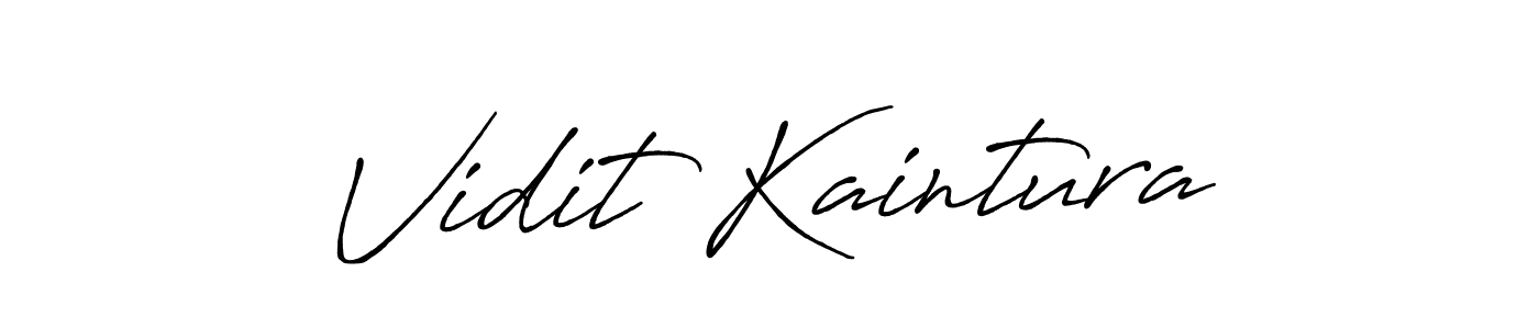 Create a beautiful signature design for name Vidit Kaintura. With this signature (Antro_Vectra_Bolder) fonts, you can make a handwritten signature for free. Vidit Kaintura signature style 7 images and pictures png