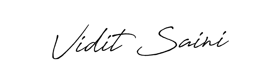 Also we have Vidit Saini name is the best signature style. Create professional handwritten signature collection using Antro_Vectra_Bolder autograph style. Vidit Saini signature style 7 images and pictures png