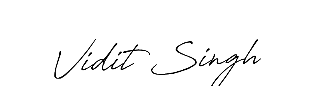 You should practise on your own different ways (Antro_Vectra_Bolder) to write your name (Vidit Singh) in signature. don't let someone else do it for you. Vidit Singh signature style 7 images and pictures png