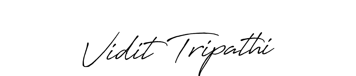 Design your own signature with our free online signature maker. With this signature software, you can create a handwritten (Antro_Vectra_Bolder) signature for name Vidit Tripathi. Vidit Tripathi signature style 7 images and pictures png