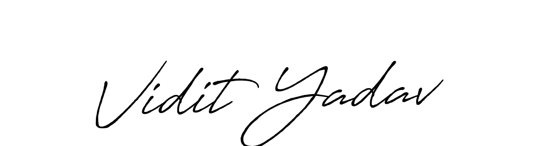 Also You can easily find your signature by using the search form. We will create Vidit Yadav name handwritten signature images for you free of cost using Antro_Vectra_Bolder sign style. Vidit Yadav signature style 7 images and pictures png