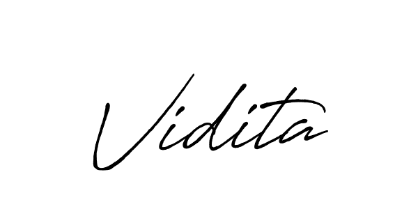 How to make Vidita signature? Antro_Vectra_Bolder is a professional autograph style. Create handwritten signature for Vidita name. Vidita signature style 7 images and pictures png