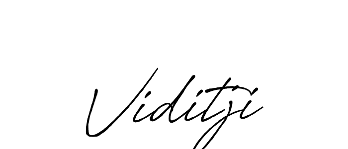 Design your own signature with our free online signature maker. With this signature software, you can create a handwritten (Antro_Vectra_Bolder) signature for name Viditji. Viditji signature style 7 images and pictures png