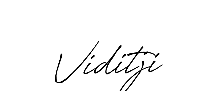 Design your own signature with our free online signature maker. With this signature software, you can create a handwritten (Antro_Vectra_Bolder) signature for name Viditji. Viditji signature style 7 images and pictures png