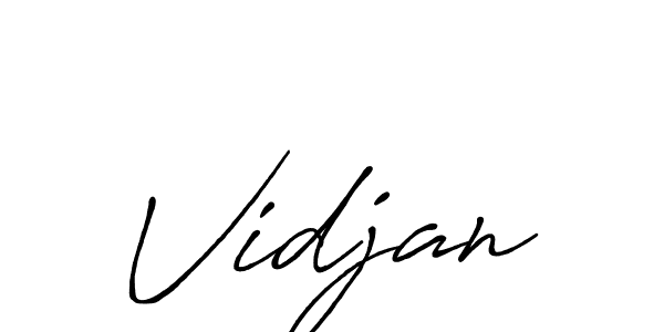 Make a beautiful signature design for name Vidjan. With this signature (Antro_Vectra_Bolder) style, you can create a handwritten signature for free. Vidjan signature style 7 images and pictures png