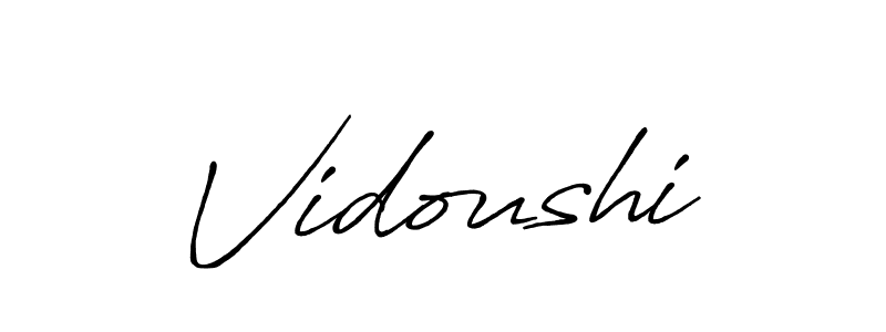 Make a beautiful signature design for name Vidoushi. With this signature (Antro_Vectra_Bolder) style, you can create a handwritten signature for free. Vidoushi signature style 7 images and pictures png