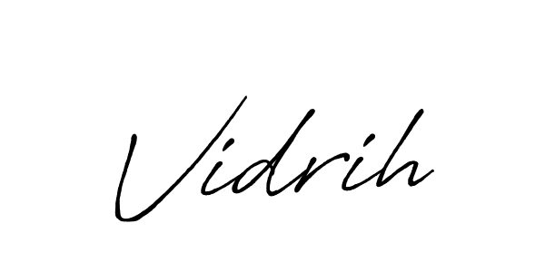 if you are searching for the best signature style for your name Vidrih. so please give up your signature search. here we have designed multiple signature styles  using Antro_Vectra_Bolder. Vidrih signature style 7 images and pictures png