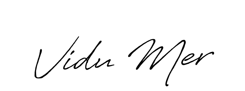 Create a beautiful signature design for name Vidu Mer. With this signature (Antro_Vectra_Bolder) fonts, you can make a handwritten signature for free. Vidu Mer signature style 7 images and pictures png